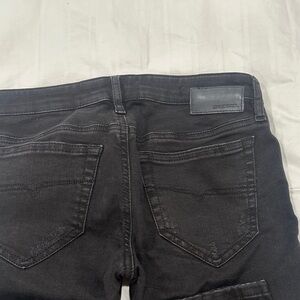 Diesel Super Slim Skinny low waist Straight Jeans in Washed Black
